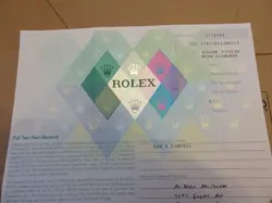 100% ORIGINAL ROLEX 179178 GUARANTEE PAPER SERIAL Y