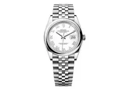 ROLEX DATEJUST 36MM 126200 OYSTERSTEEL JUBILEE WHITE ROMAN DIAL UNWORN 2023