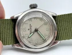 1940's Rolex Oyster SpeedKing Ref 2280 MILITARY WW2 CLEAN DIAL STAINLESS RUNS