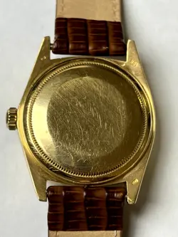 Vintage Rolex 36mm Day-Date 18038 watch with Green "Stella" Dial 1984