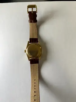 Vintage Rolex 36mm Day-Date 18038 watch with Green "Stella" Dial 1984