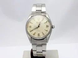 VINTAGE ROLEX OYSTER PERPETUAL 34 MM STEEL WATCH 6565 CIRCA 1957