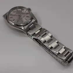 ROLEX DATE 34 MM STEEL OYSTER SILVER DIAL AUTOMATIC WATCH 1500 CIRCA 1978