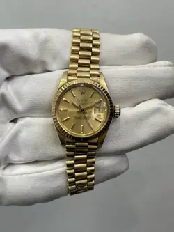 ROLEX LADIES DATEJUST 26MM 18K YELLOW GOLD PRESIDENT