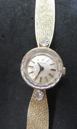 VINTAGE ROLEX SWISS WOMENS WRISTWATCH 14KT GOLD