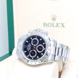 Rolex 40mm Black Indexes Steel Daytona REF: 116520 (F series)