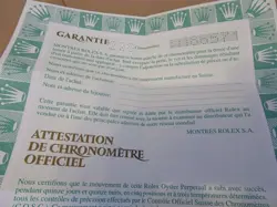 100% ORIGINAL ROLEX 69173  GUARANTEE PAPER  SERIAL W