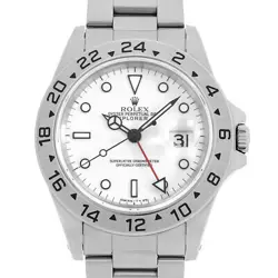 ROLEX EXPLORER II 16570 WHITE ALL TRITIUM SINGLE BUCKLE W NUMBER SECOND HAND...