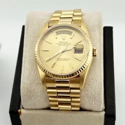 ROLEX PRESIDENT DAY DATE 18238 CHAMPAGNE DIAL 18K YELLOW GOLD