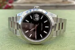2021 ROLEX DATEJUST 41 126300 STAINLESS STEEL BLACK DIAL WATCH W/ BOX + CARD