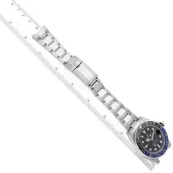 ROLEX GMT MASTER II BLACK BLUE BATMAN BEZEL STEEL MENS WATCH 116710