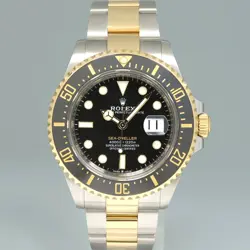 2022 MINT Rolex Sea-Dweller 43mm Two-Tone Yellow Gold 126603 Steel Black Watch
