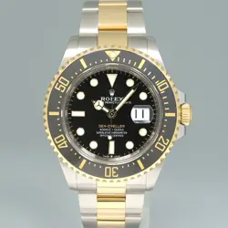 2022 MINT Rolex Sea-Dweller 43mm Two-Tone Yellow Gold 126603 Steel Black Watch