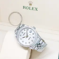 ROLEX 36MM SILVER JUBILEE DIAMONDS 16234 (F SERIES)