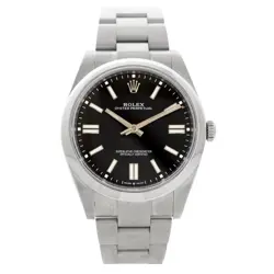 ROLEX OYSTER PERPETUAL 41 STAINLESS STEEL BLACK DIAL 41MM 124300 FULL SET