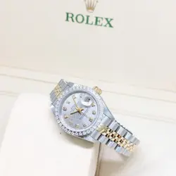 ROLEX 26MM 18K HALF YELLOW GOLD GREY JUBILEE DIAMONDS DATEJUST REF: 69173 (T)