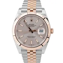 MINT NEW PAPERS ROLEX DATEJUST 41MM SUNDUST 18K EVEROSE STEEL JUBILEE 126331 BOX
