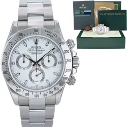 2014 MINT PAPERS ROLEX DAYTONA 116520 WHITE APH CHRONOGRAPH STEEL 40MM WATCH BOX