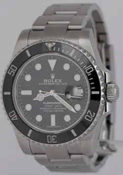 MINT 2019 PAPERS ROLEX SUBMARINER DATE 40MM BLACK CERAMIC STEEL 116610 LN BOX