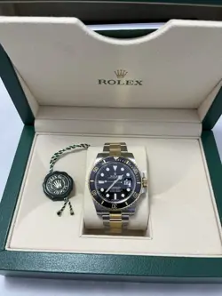 ROLEX SUBMARINER 116613LN SILVER AND GOLD OYSTER BRACELET WITH BLACK BEZEL 2020