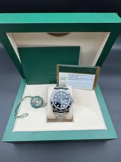 2012 ROLEX GMT MASTER II 116710 STEEL CERAMIC 40MM BLACK WATCH BOX & PAPERS MINT