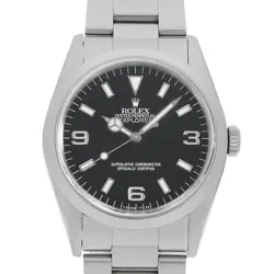 ROLEX EXPLORER I 14270 BLACK ALL TRITIUM N NUMBER SECOND HAND MENS