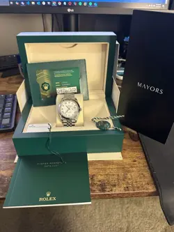 ROLEX DATEJUST 41MM JUBILEE FLUTTED BEZEL WHITE DIAL 2024