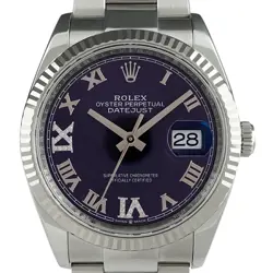 USED ROLEX DATEJUST 36 AUBERGINE 126234 CASE: 36MM MEN'S WATCH #113518