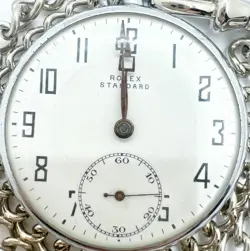 Vintage ROLEX Standard Mechanical Hand Wind Pocket Watch Lever Movement