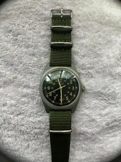 ROLEX VIETNAM WAR MILITARY VINTAGE WATCH HAND ROLLED BLACK DIAL USED WORKING