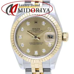 ROLEX DATEJUST 10P DIAMOND 179173G LADIES WATCH FROM JAPAN G0118