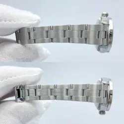 Rolex Oyster Perpetual 76080 24mm Black Diamond Dial Diamond Bezel Box