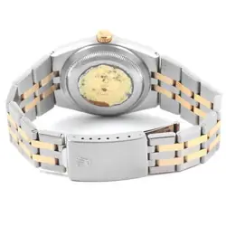 ROLEX OYSTERQUARTZ DATEJUST 36MM STEEL YELLOW GOLD MENS WATCH 17013
