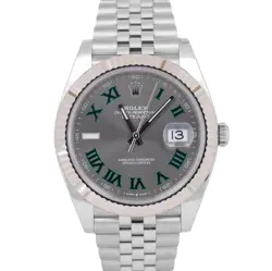 MINT PAPERS ROLEX DATEJUST 41MM WIMBLEDON JUBILEE STAINLESS WATCH 126334 BOX