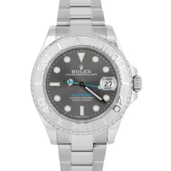 MINT 2023 ROLEX YACHT-MASTER MIDSIZE STAINLESS STEEL RHODIUM BLUE 37MM 268622