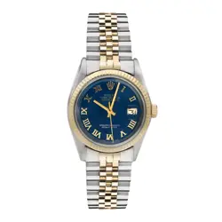 GENUINE ROLEX OYSTER PERPETUAL DATEJUST 1601 - BLUE DIAL TWO TONE JUBILEE