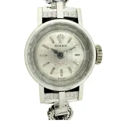 ROLEX Orchid Vintage Overhauled Watch K18WG/Brass Hand-wound 1960s Ladies