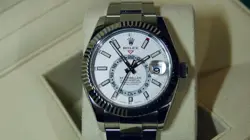 ROLEX SKY-DWELLER 326934 WHITE DIAL BOX PAPERS TAGS