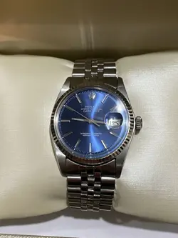 ROLEX DATEJUST 1601 BLUE DIAL 