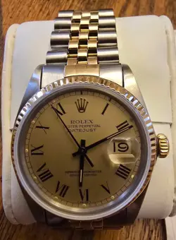 ROLEX DATEJUST 16013 TWO TONE WITH BUCKLEY DIAL