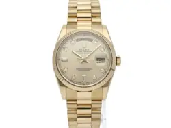ROLEX Day-Date 36 Watch 10P Diamonds 118238A(Y) #L009