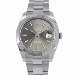 ROLEX DATEJUST 41 41MM STAINLESS STEEL SLATE DIAL 126300