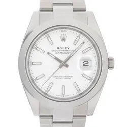 ROLEX DATEJUST 41 126300 WHITE OYSTER WARRANTY 2020 BOX/PAPER