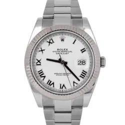 41MM WHITE FLUTED