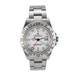 1998 ROLEX EXPLORER II 40MM 16570 GMT POLAR WHITE OYSTER STAINLESS STEEL WATCH