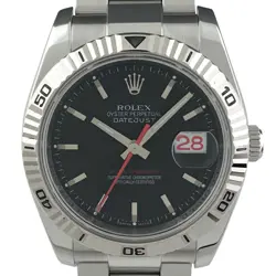 USED ROLEX DATEJUST TURNOGRAPH 116264 BLACK CASE: 36MM MEN'S WATCH #111921