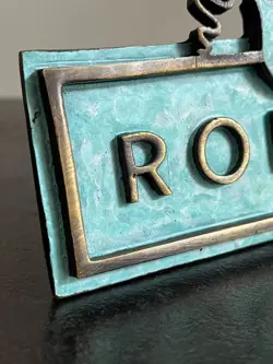 Rolex Sign Vintage Display Plate Emblem Swiss Made Board
