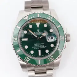 2010 ROLEX 116610LV SUBMARINER HULK 40MM STEEL CERAMIC AUTOMATIC WATCH 