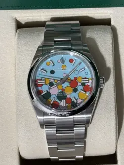 Rolex Oyster Perpetual Celebration Motif Turquoise Dial 2025 36mm 126000-0009