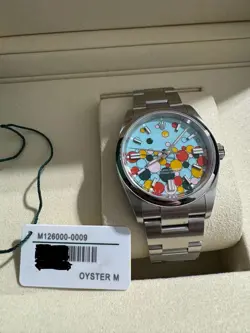 Rolex Oyster Perpetual Celebration Motif Turquoise Dial 2025 36mm 126000-0009